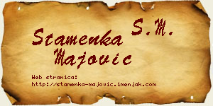 Stamenka Majović vizit kartica